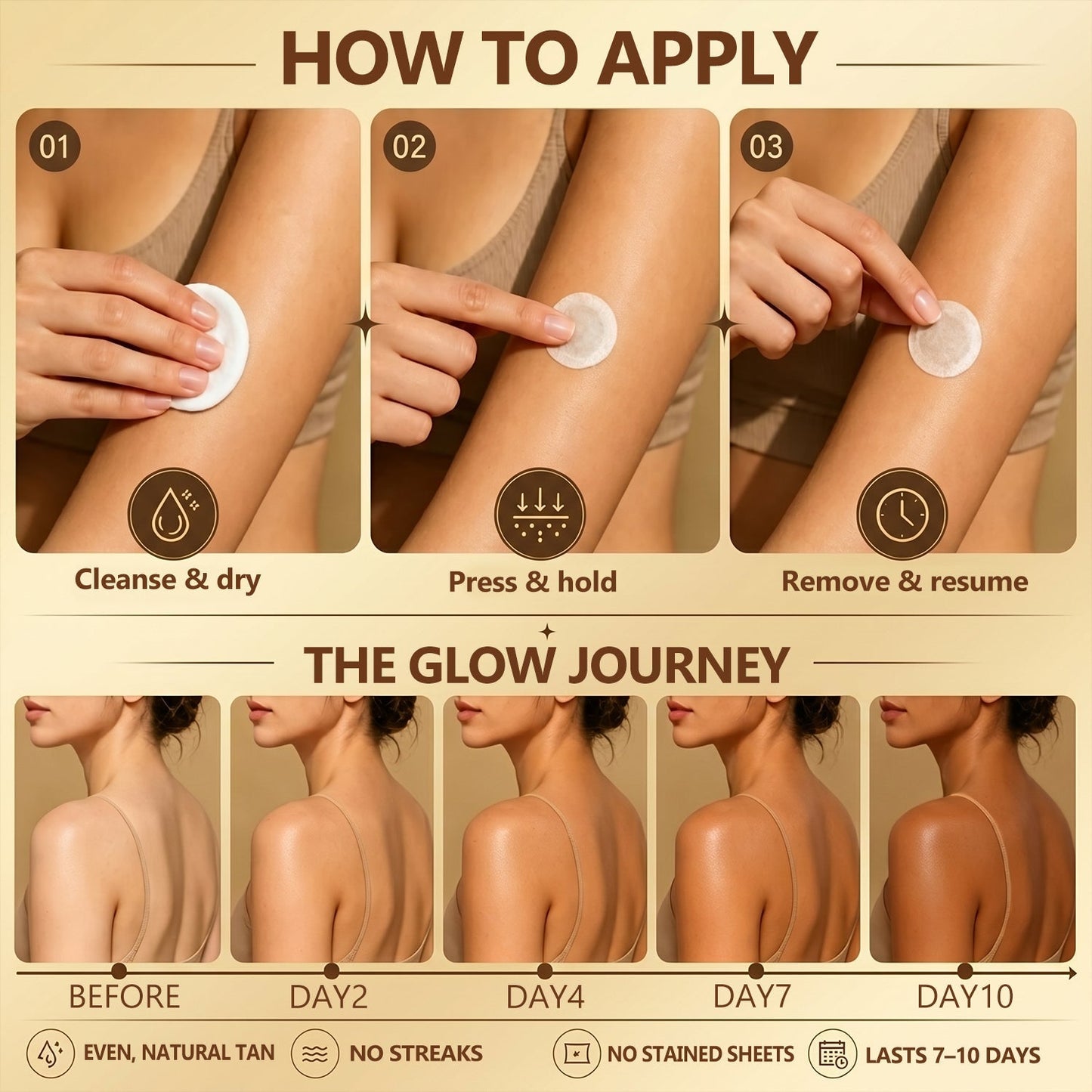 ๐๐ฎ๐ณ๐ฎ๐ฐ๐ฒยฎ Sunless Natural Glow Transdermal Tanning Micro-Needle Patch