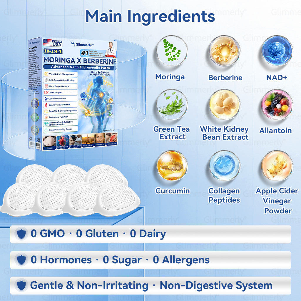🏥𝑶𝒇𝒇𝒊𝒄𝒊𝒂𝒍 𝑺𝒕𝒐𝒓𝒆  |  𝑮𝒍𝒊𝒎𝒎𝒆𝒓𝒍𝒚® 👩‍⚕️𝑴𝒐𝒓𝒊𝒏𝒈𝒂 & 𝑩𝒆𝒓𝒃𝒆𝒓𝒊𝒏𝒆 10-𝑰𝑵-1 𝑨𝒅𝒗𝒂𝒏𝒄𝒆𝒅 𝑵𝒂𝒏𝒐 𝑴𝒊𝒄𝒓𝒐𝒏𝒆𝒆𝒅𝒍𝒆 𝑷𝒂𝒕𝒄𝒉 (𝐎𝐧𝐜𝐞 𝐃𝐚𝐢𝐥𝐲, 𝐯𝐢𝐬𝐢𝐛𝐥𝐞 𝐜𝐡𝐚𝐧𝐠𝐞𝐬 𝐢𝐧 𝟕 𝐝𝐚𝐲𝐬）✅ 𝐎𝐛𝐞𝐬𝐢𝐭𝐲, 𝐃𝐢𝐚𝐛𝐞𝐭𝐞𝐬, 𝐒𝐥𝐞𝐞𝐩 𝐀𝐩𝐧𝐞𝐚, 𝐀𝐧𝐝 𝐉𝐨𝐢𝐧𝐭 𝐈𝐬𝐬𝐮𝐞𝐬