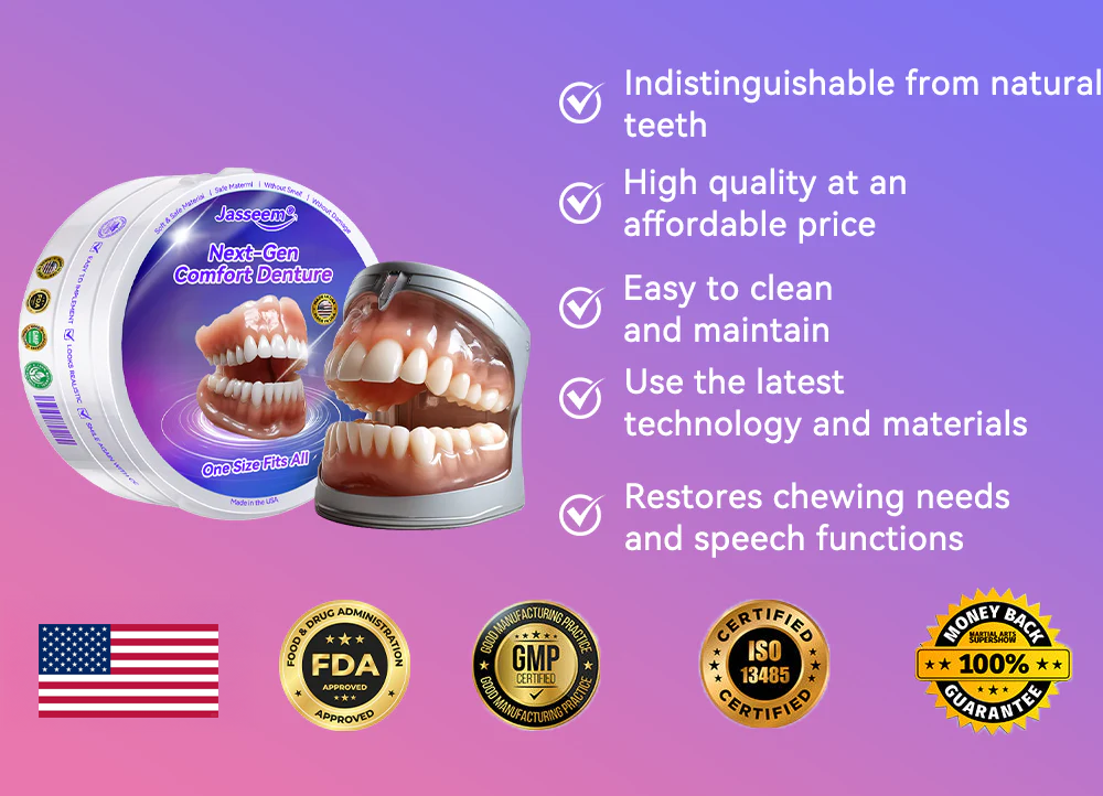 𝐉𝐚𝐬𝐬𝐞𝐞𝐦® Latest Premium Comfort Dentures💖 (High-End Dentures, Easy to Wear - Limited Time 70% Discount)🔥